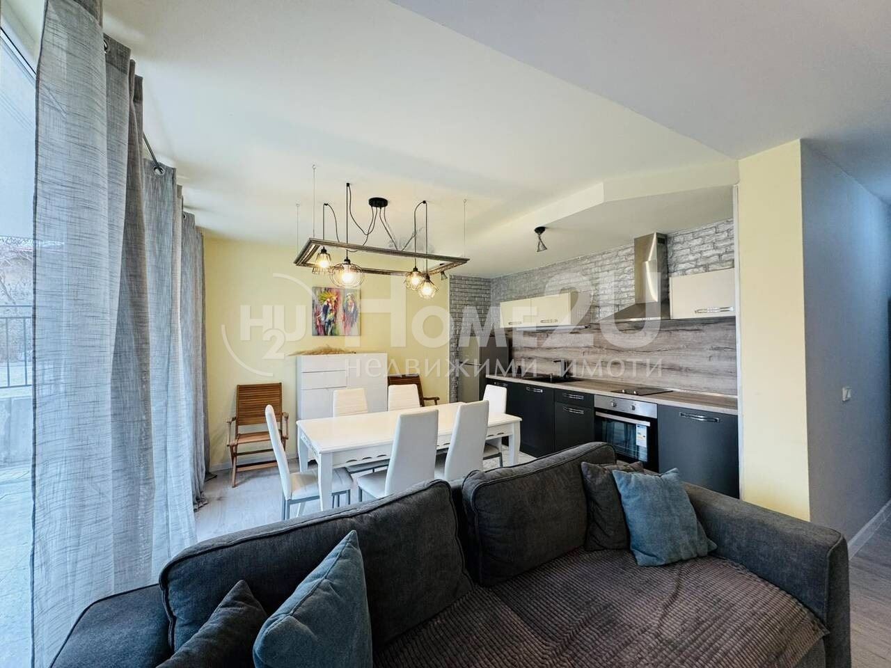 Furnished Three-Room Apartment with Private Yard and Parking Space. Sarafovo