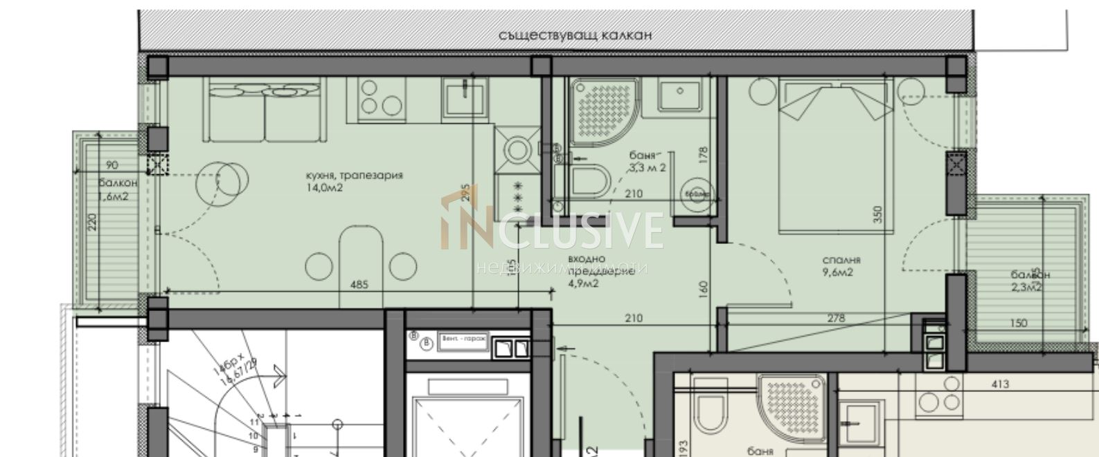 Two-room functional apartment in a newly built modern residential building in the Ideal Center of Varna