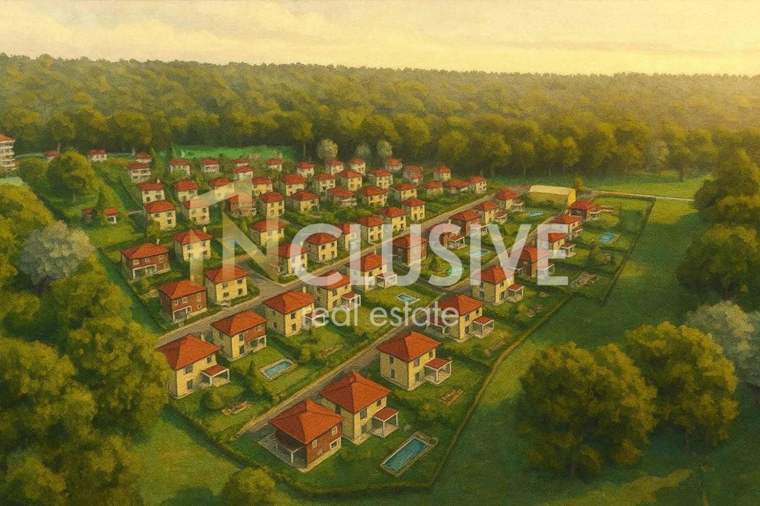 Two-storey house in a complex of single-family residential buildings in the village of Priseltsi