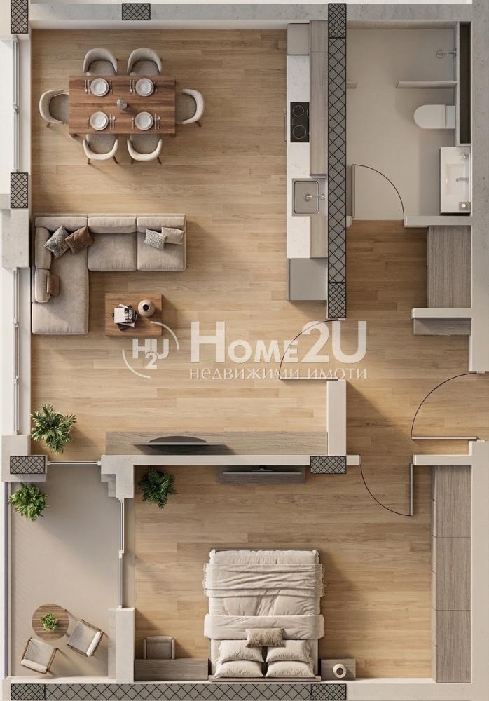 TWO-ROOM APARTMENT!!! RAYA ST.!!!