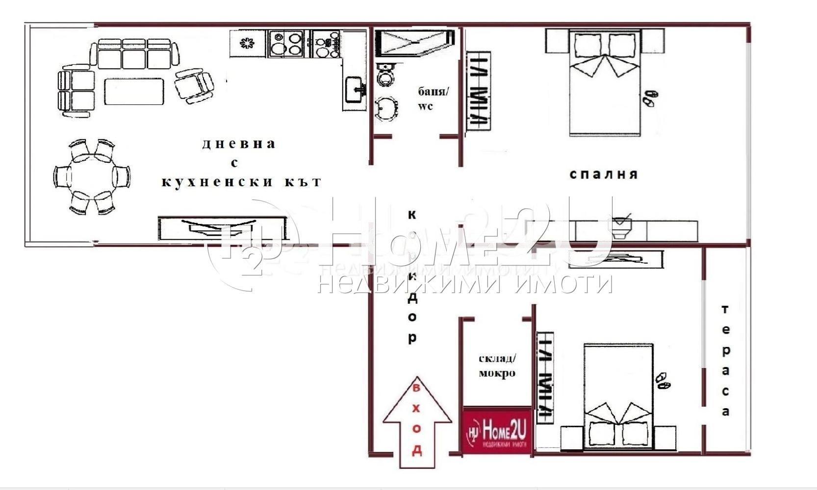 THREE separate rooms in zh.k. Slaveykov, near the park!