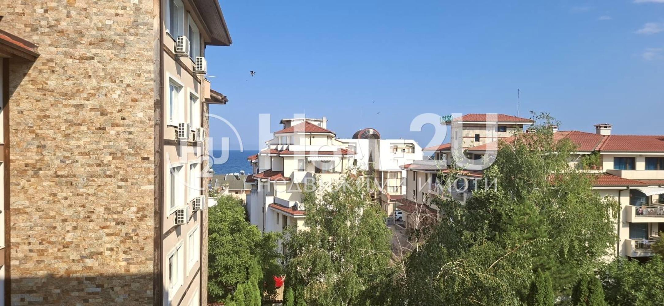 SEA VIEW near the beach. Two-room apartment in Ravda