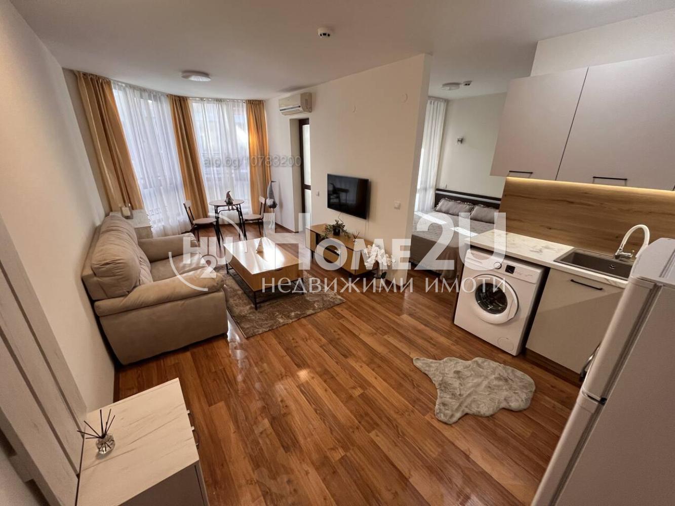 HOME2U Real Estate offers a one-bedroom apartment in the quiet part of Sunny Beach.