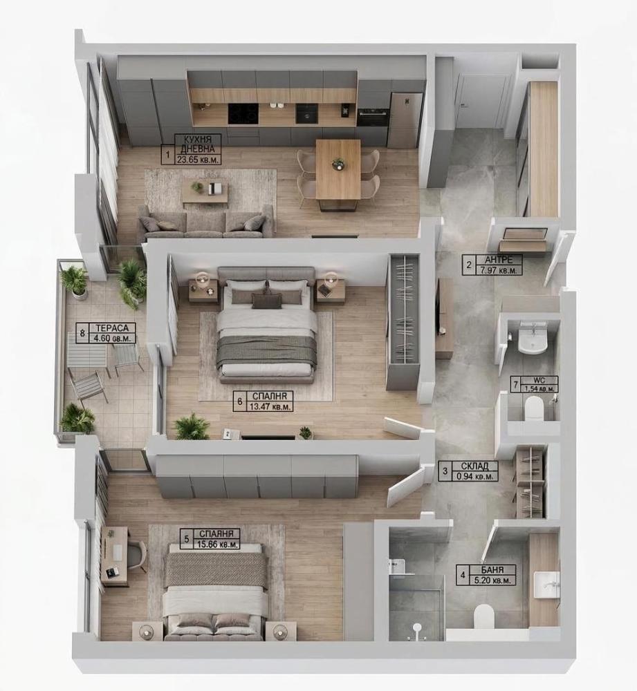 Spacious Three-Room Apartment in Burgas’s Fastest-Growing District – Horizont
